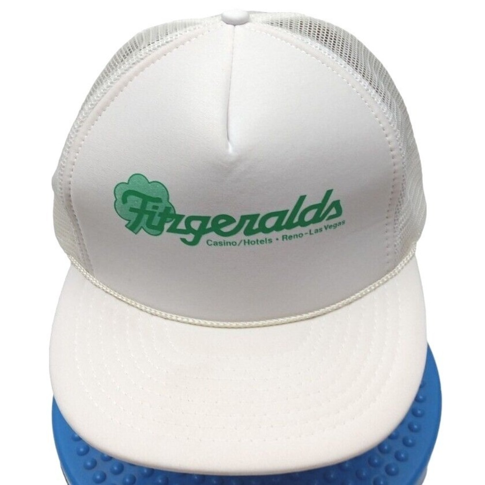 VINTAGE Fitzgeralds Casino Hotel‎ Las Vegas Souvenir Hat Cap White Mesh Snapback